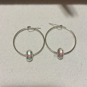 Kendra Scott Gold Dichroic Glass Elora Hoops